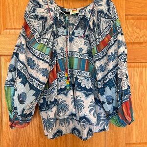 Farm rio blouse, cotton, barely worn